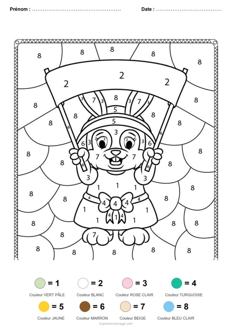 coloriage magique paques lapin en montgolfiere - dessin gratuit &agrave; imprimer