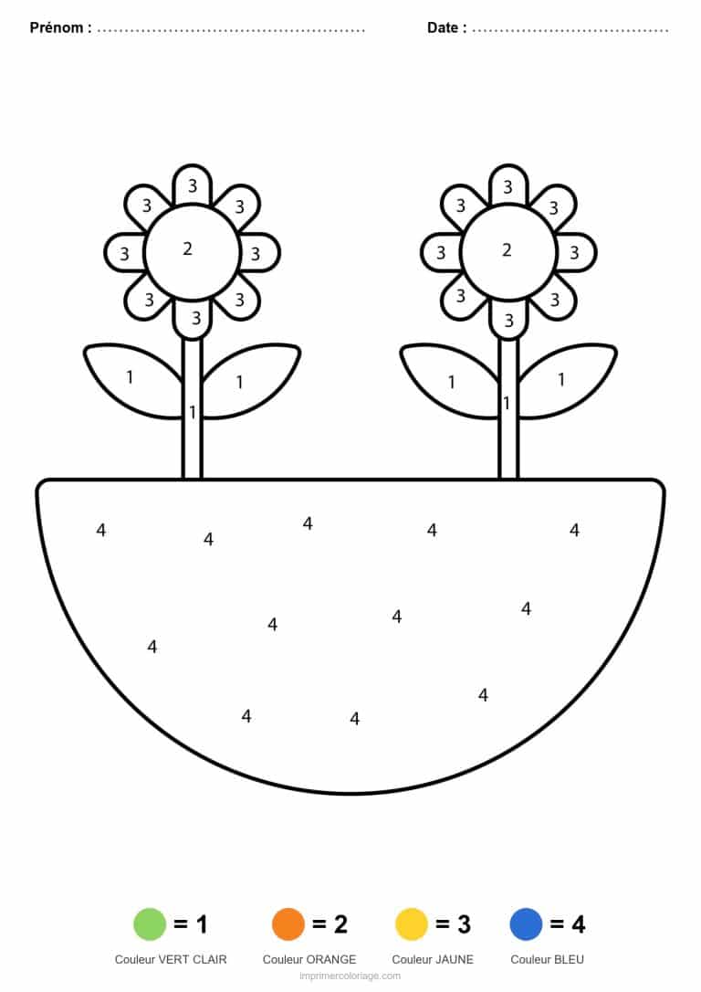 coloriage magique printemps fleurs en jardiniere 2 - dessin gratuit &agrave; imprimer