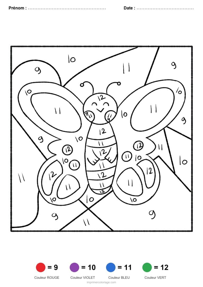 coloriage magique printemps papillon - dessin gratuit &agrave; imprimer
