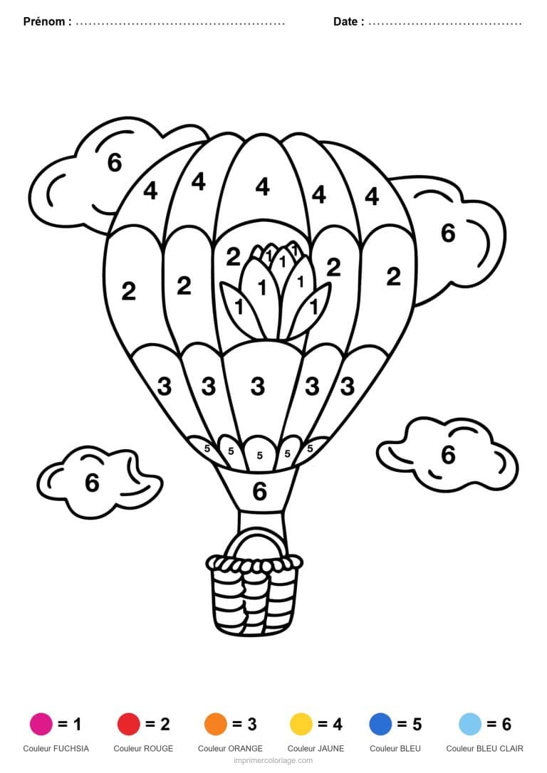 coloriage magique vehicules montgolfiere 2 - dessin gratuit &agrave; imprimer