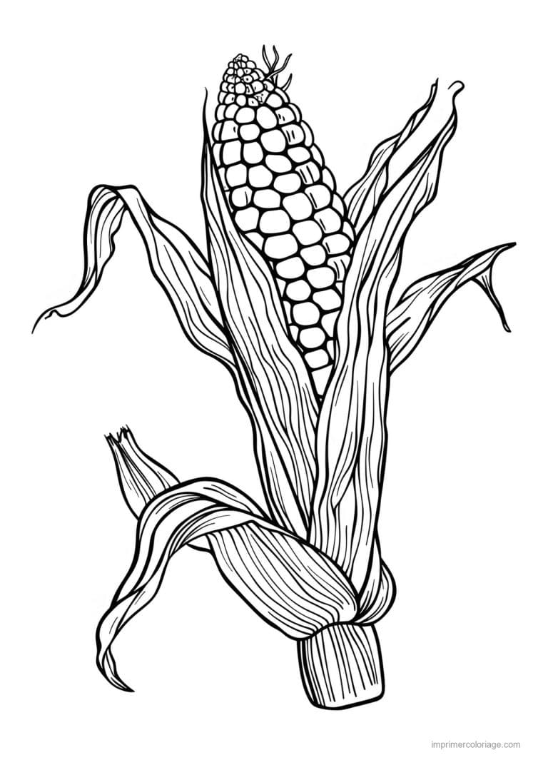 coloriage mais epi de mais grave 8 - dessin gratuit &agrave; imprimer