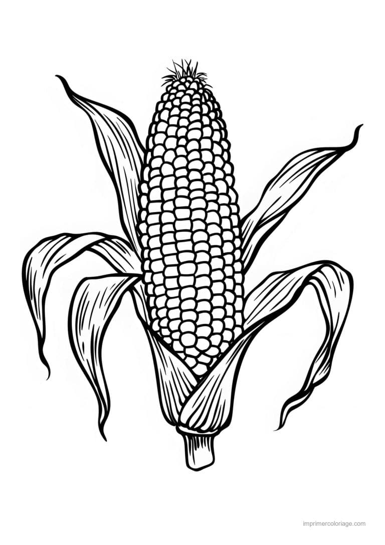 coloriage mais epi de mais grave 9 - dessin gratuit &agrave; imprimer