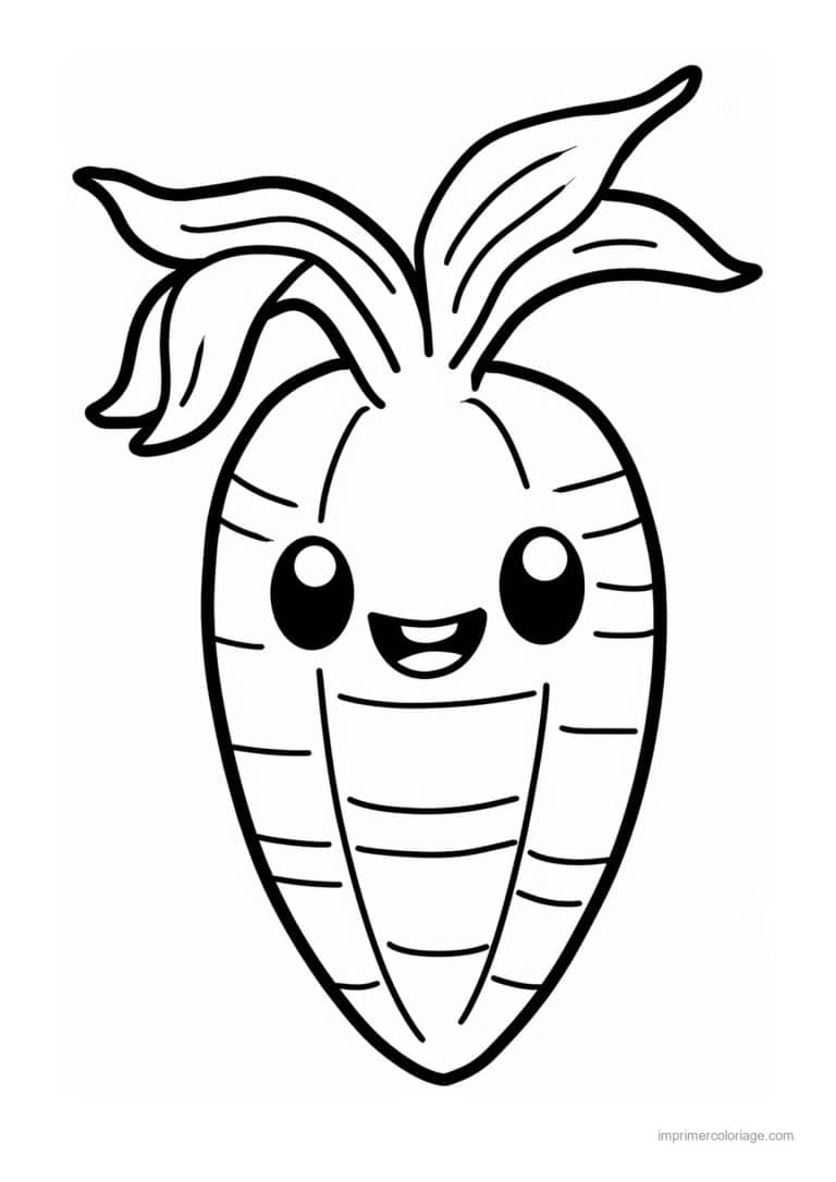 coloriage mais epi de mais kawaii et ses feuilles - dessin gratuit &agrave; imprimer
