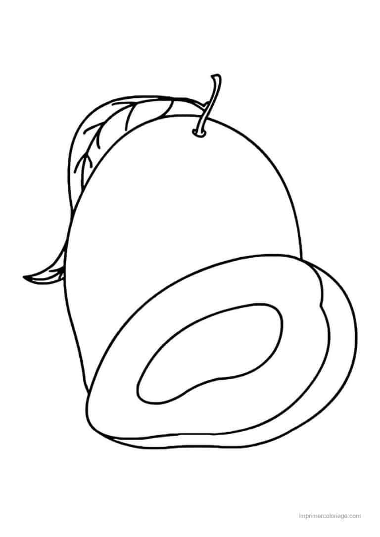 coloriage mangue mangue entiere et coupee 2 - dessin gratuit &agrave; imprimer