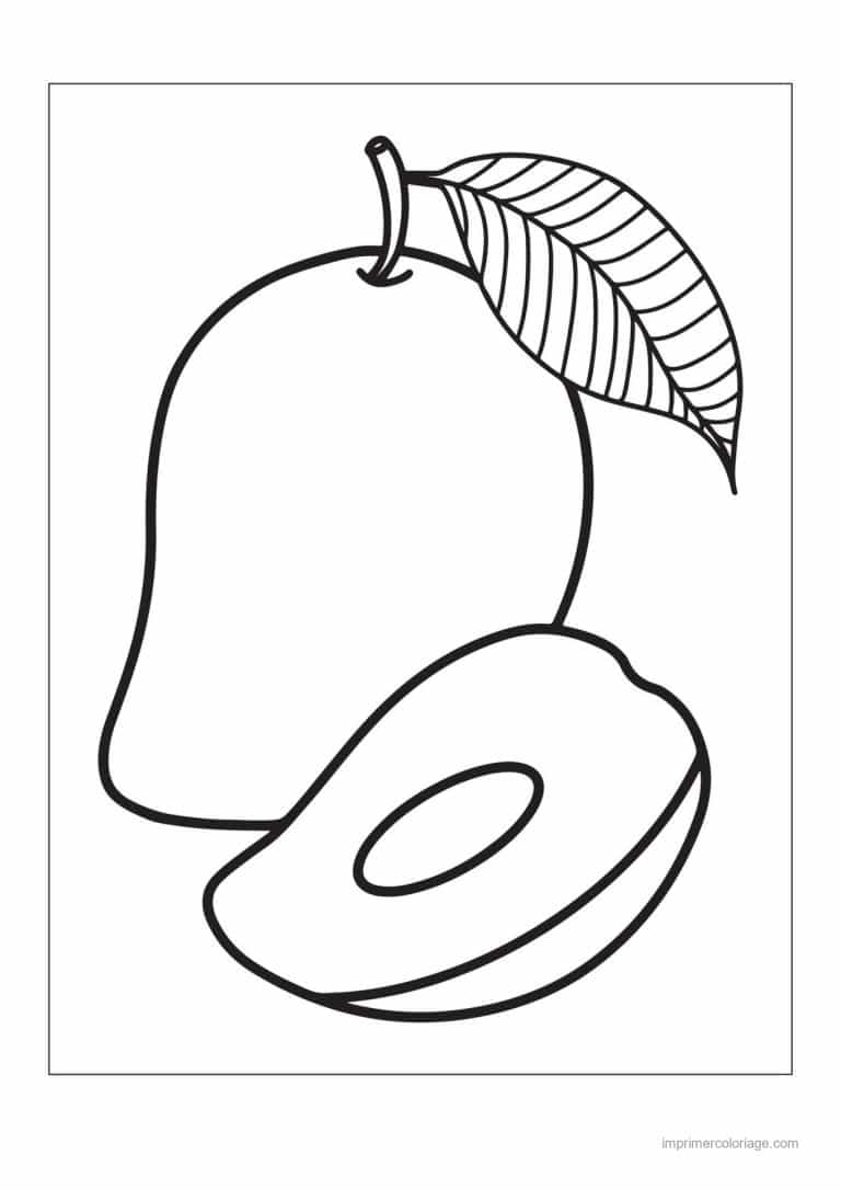 coloriage mangue mangue entiere et coupee - dessin gratuit &agrave; imprimer