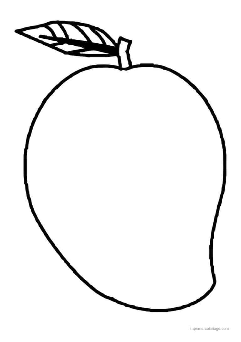 coloriage mangue mangue et sa feuille 2 - dessin gratuit &agrave; imprimer