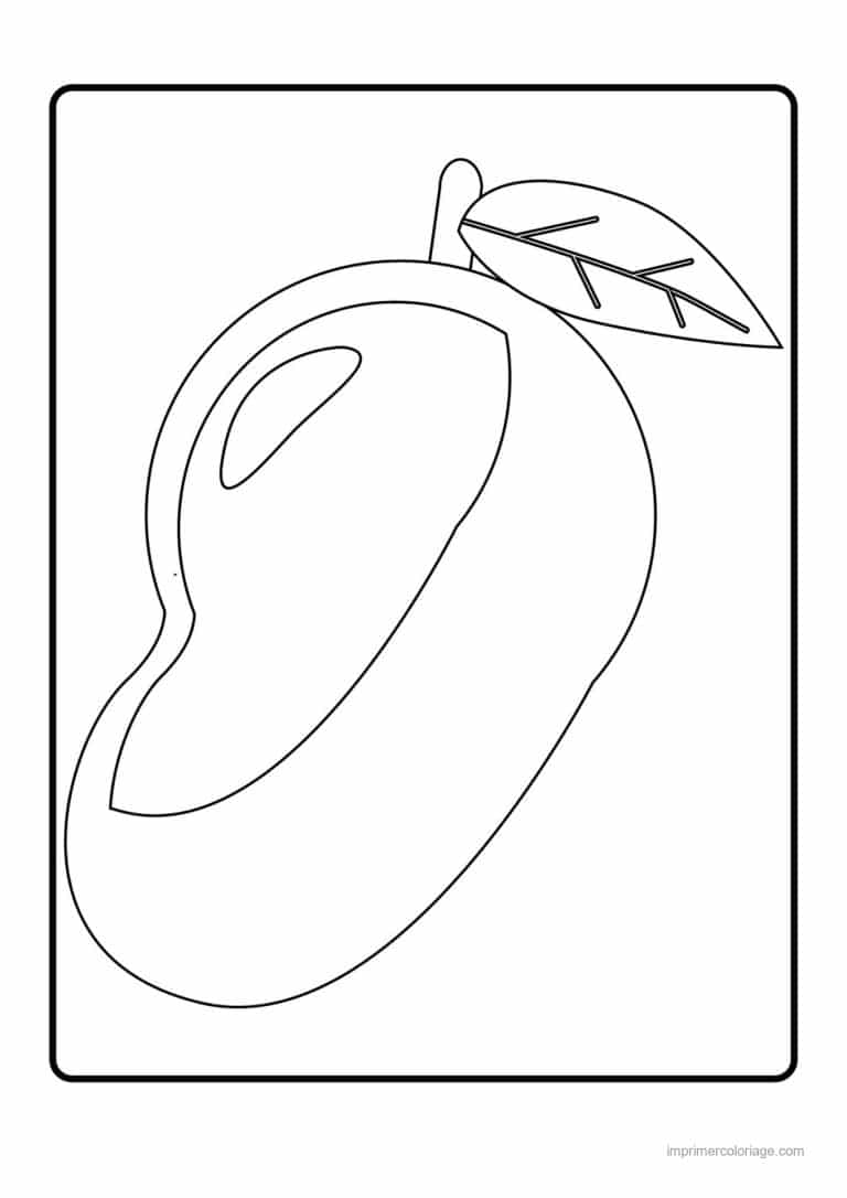 coloriage mangue mangue et sa feuille 3 - dessin gratuit &agrave; imprimer