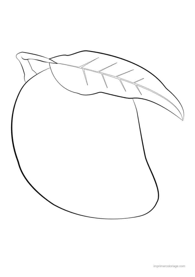 coloriage mangue mangue et sa feuille 4 - dessin gratuit &agrave; imprimer