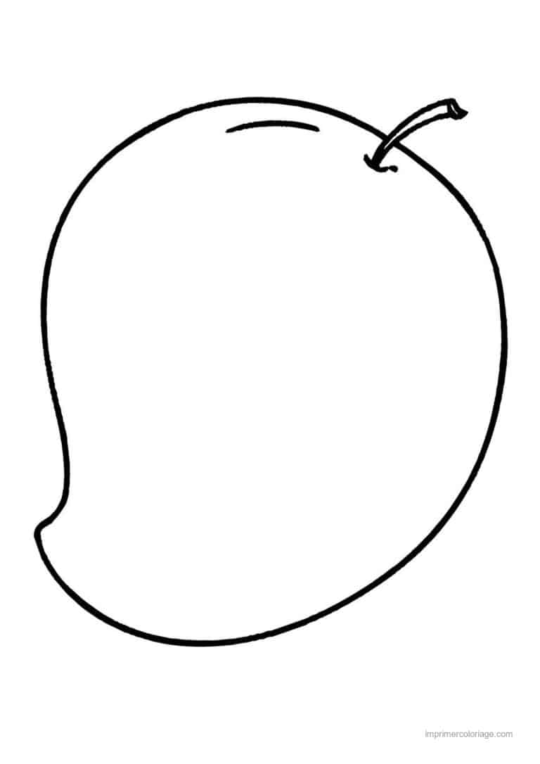coloriage mangue mangue et sa tige - dessin gratuit &agrave; imprimer
