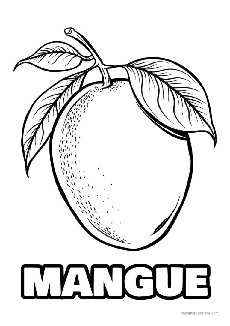 coloriage mangue mangue et ses feuilles 180 - dessin gratuit &agrave; imprimer