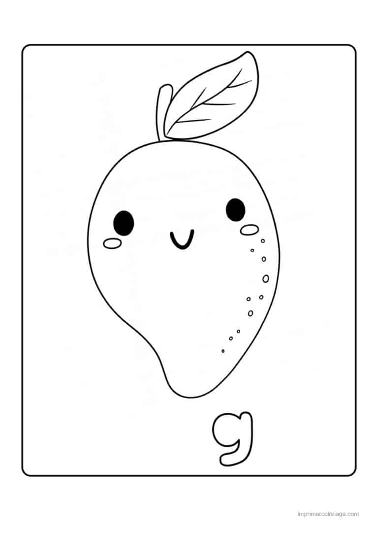 coloriage mangue mangue kawaii - dessin gratuit &agrave; imprimer