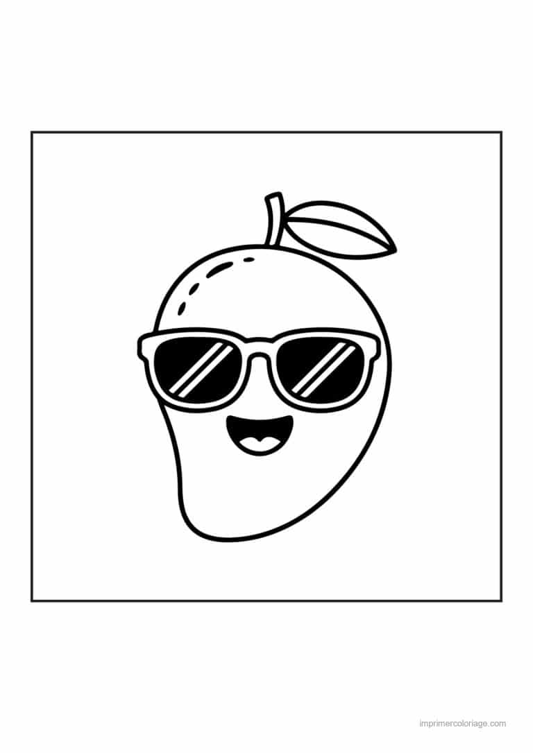 coloriage mangue mangue kawaii a lunettes - dessin gratuit &agrave; imprimer