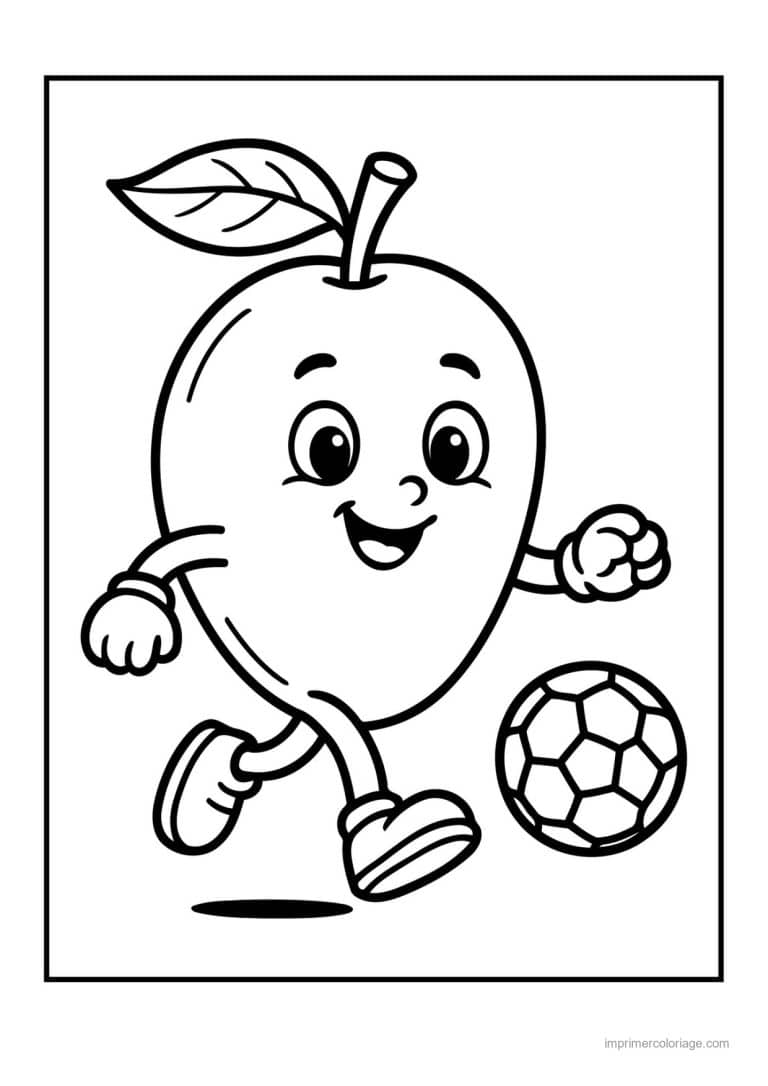 coloriage mangue mangue kawaii footballeuse - dessin gratuit &agrave; imprimer