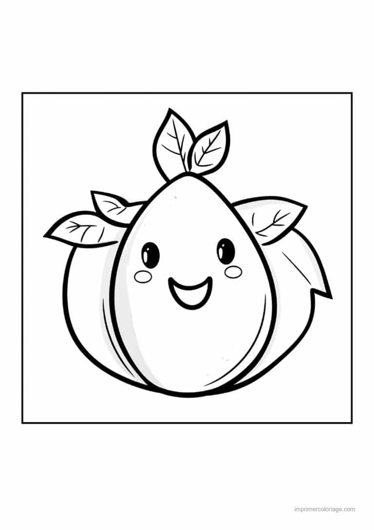 coloriage mangue mangue souriante - dessin gratuit &agrave; imprimer