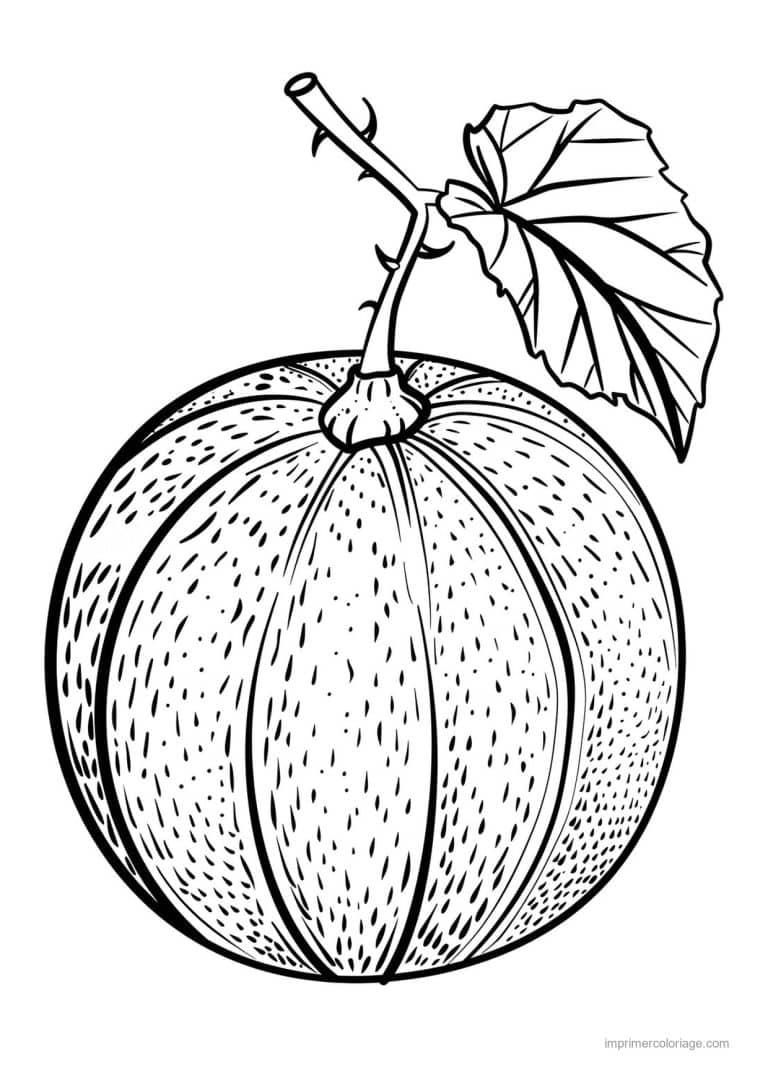 coloriage melon melon cotele 157 - dessin gratuit &agrave; imprimer