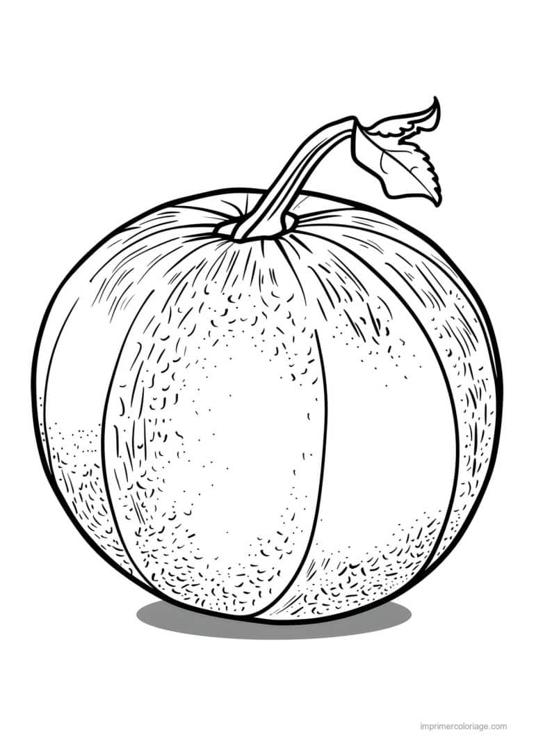coloriage melon melon cotele 8 - dessin gratuit &agrave; imprimer
