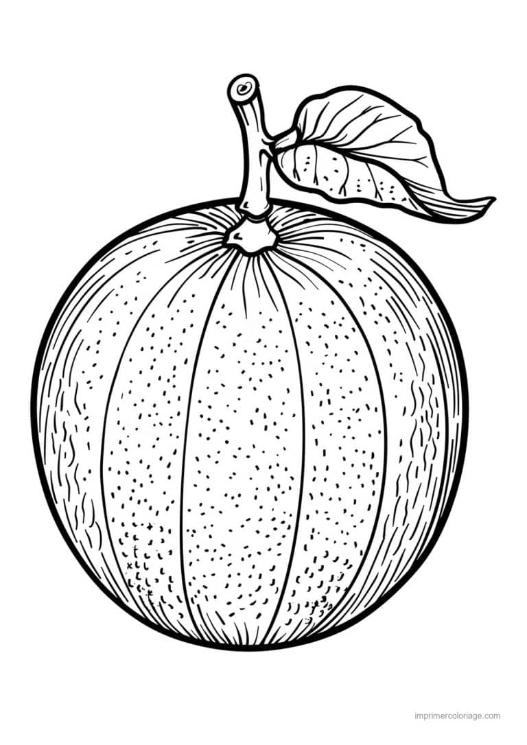 coloriage melon melon grave - dessin gratuit &agrave; imprimer