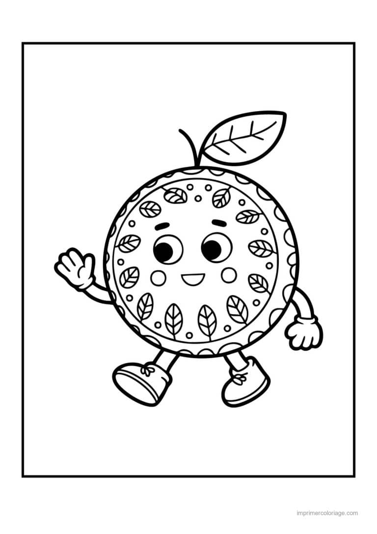 coloriage melon melon kawaii a motifs - dessin gratuit &agrave; imprimer