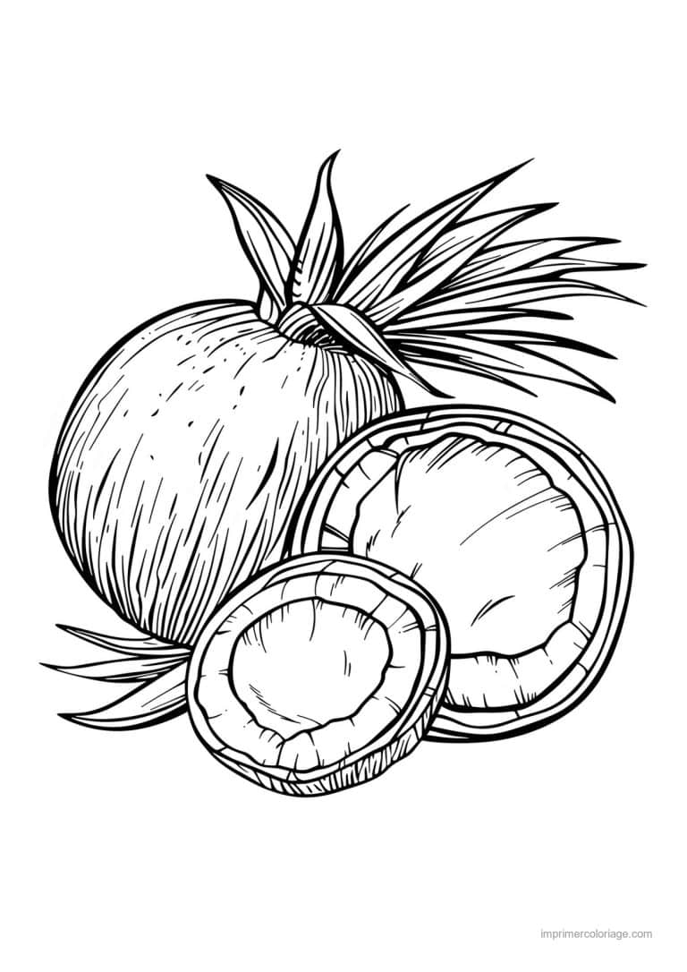 coloriage noix de coco noix de coco gravee 79 - dessin gratuit &agrave; imprimer