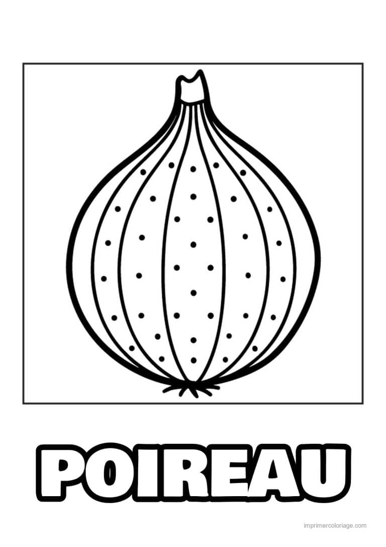 coloriage oignon ail poireau oignon pique de points - dessin gratuit &agrave; imprimer