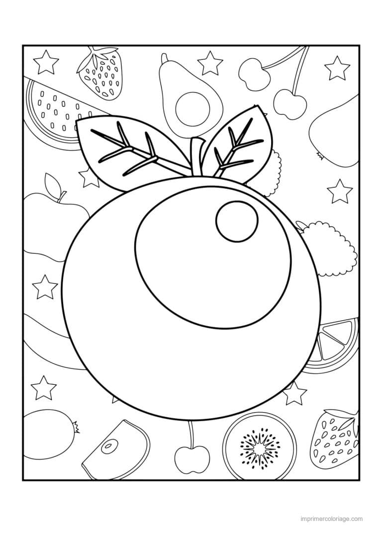 coloriage orange mandarine orange et ses feuilles - dessin gratuit &agrave; imprimer