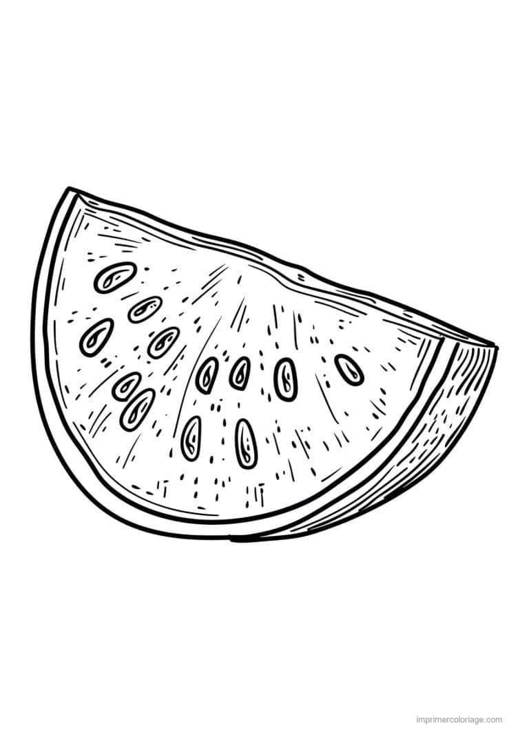 coloriage pasteque tranche de pasteque gravee 84 - dessin gratuit &agrave; imprimer
