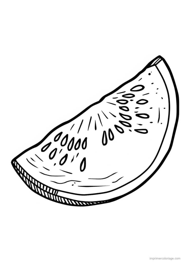 coloriage pasteque tranche de pasteque gravee 86 - dessin gratuit &agrave; imprimer