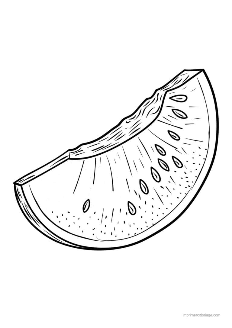coloriage pasteque tranche de pasteque gravee 88 - dessin gratuit &agrave; imprimer