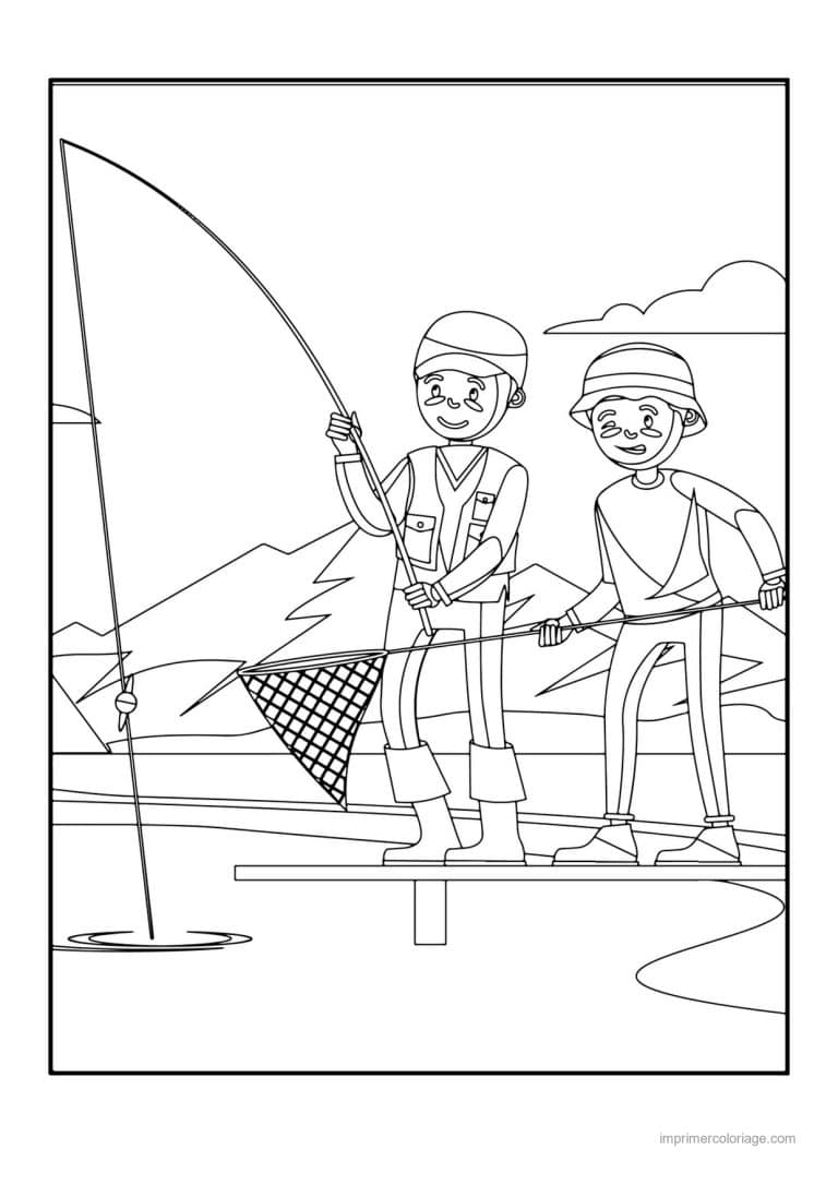 coloriage peche 04 - dessin gratuit &agrave; imprimer