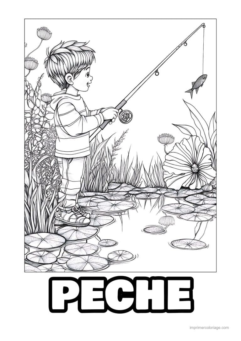 coloriage peche 06 - dessin gratuit &agrave; imprimer