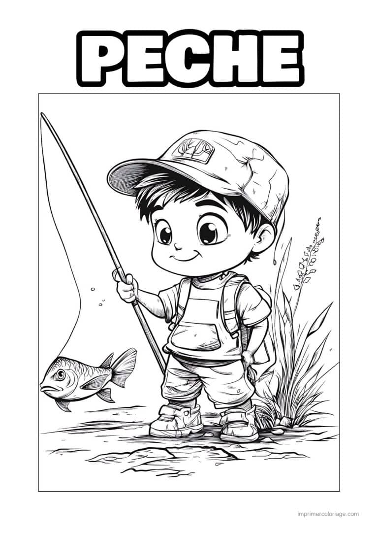 coloriage peche 09 - dessin gratuit &agrave; imprimer