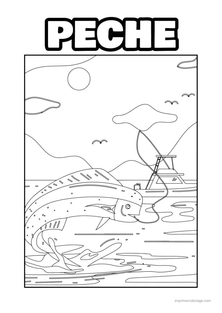 coloriage peche 15 - dessin gratuit &agrave; imprimer