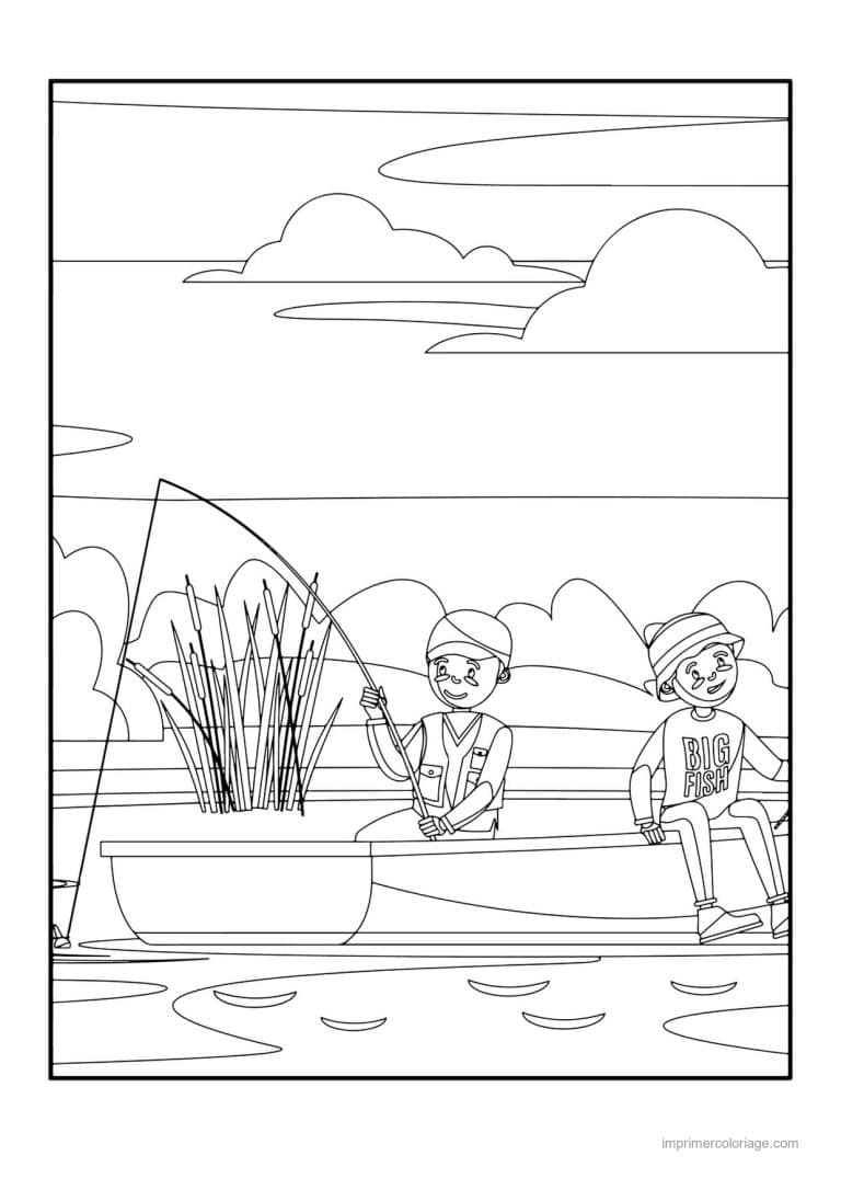 coloriage peche 23 - dessin gratuit &agrave; imprimer
