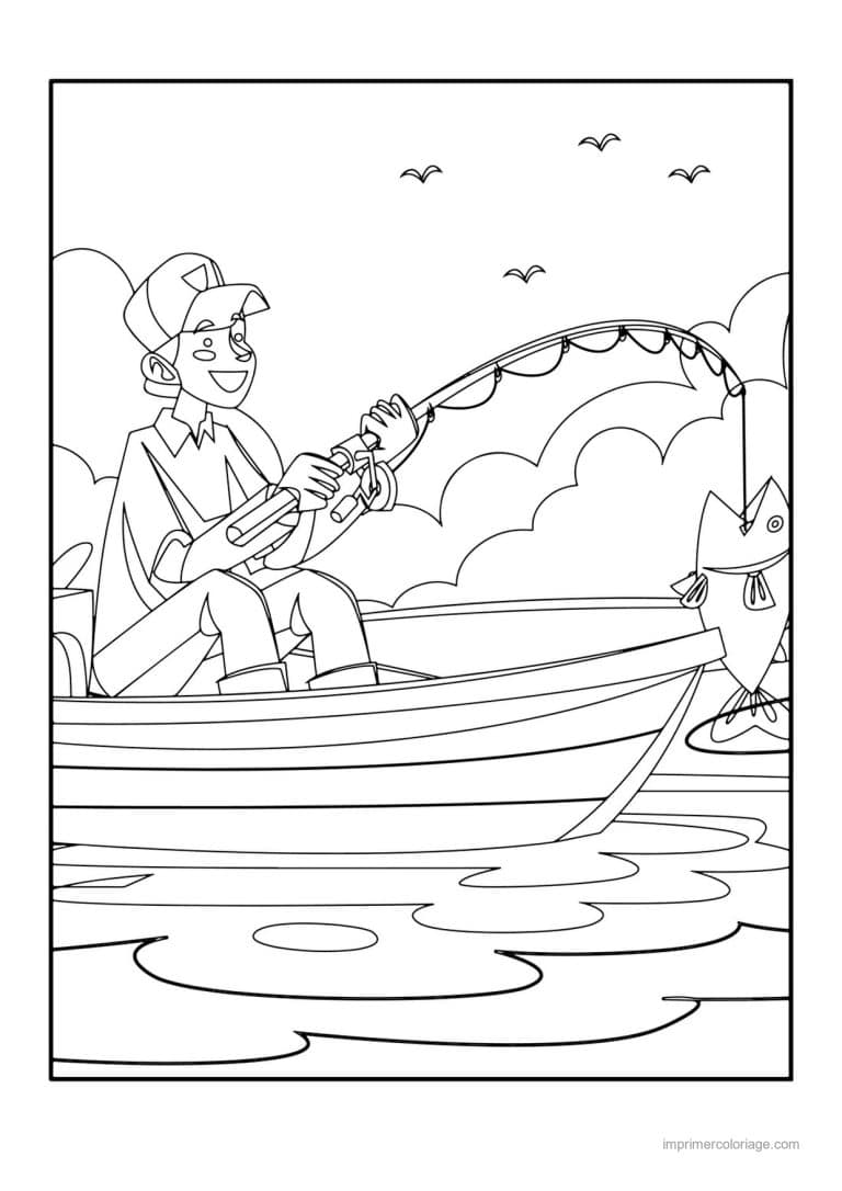 coloriage peche 34 - dessin gratuit &agrave; imprimer