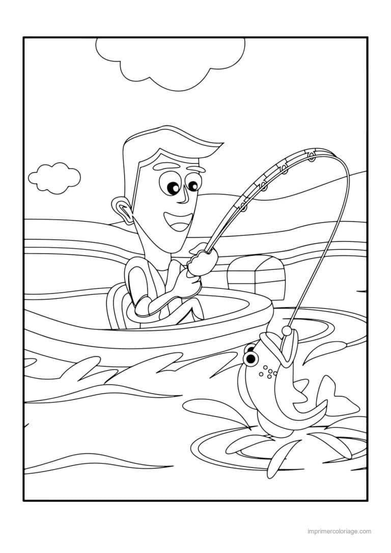 coloriage peche 50 - dessin gratuit &agrave; imprimer