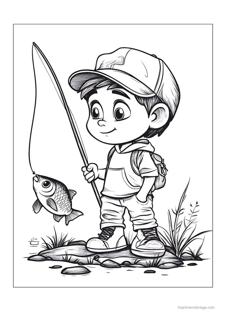 coloriage peche 52 - dessin gratuit &agrave; imprimer