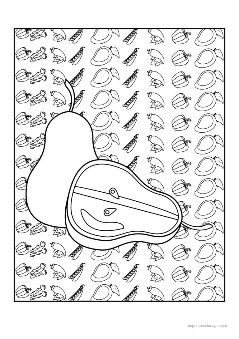 coloriage poire poire entiere et coupee 3 - dessin gratuit &agrave; imprimer