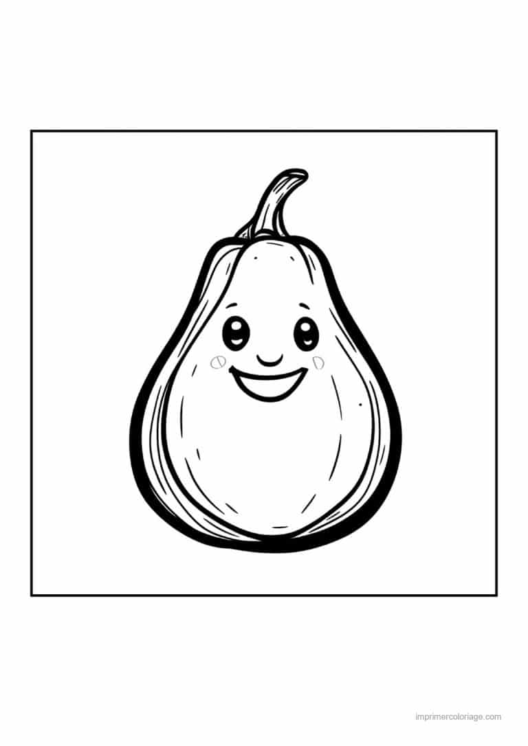 coloriage poire poire rieuse - dessin gratuit &agrave; imprimer