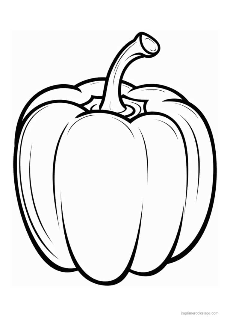 coloriage poivron piment poivron cotele - dessin gratuit &agrave; imprimer