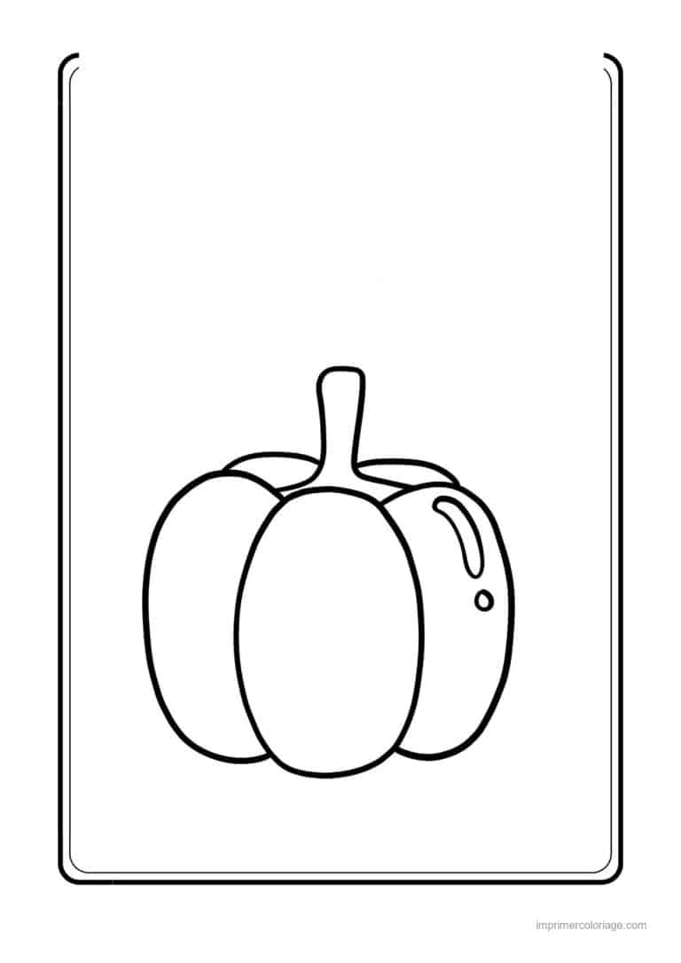 coloriage poivron piment poivron rond - dessin gratuit &agrave; imprimer
