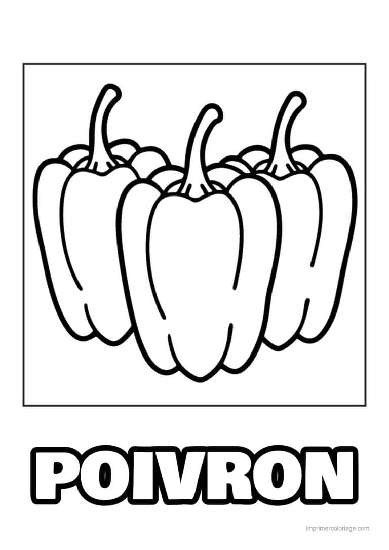 coloriage poivron piment trois poivrons - dessin gratuit &agrave; imprimer