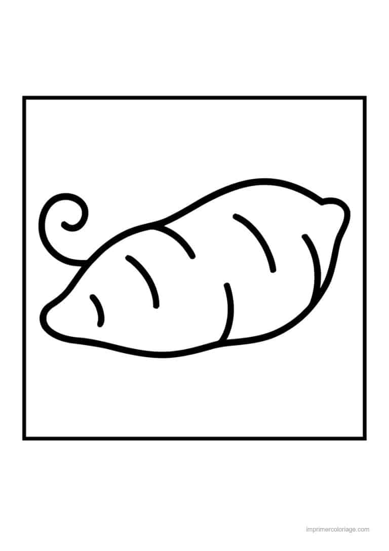 coloriage pomme de terre patate douce - dessin gratuit &agrave; imprimer