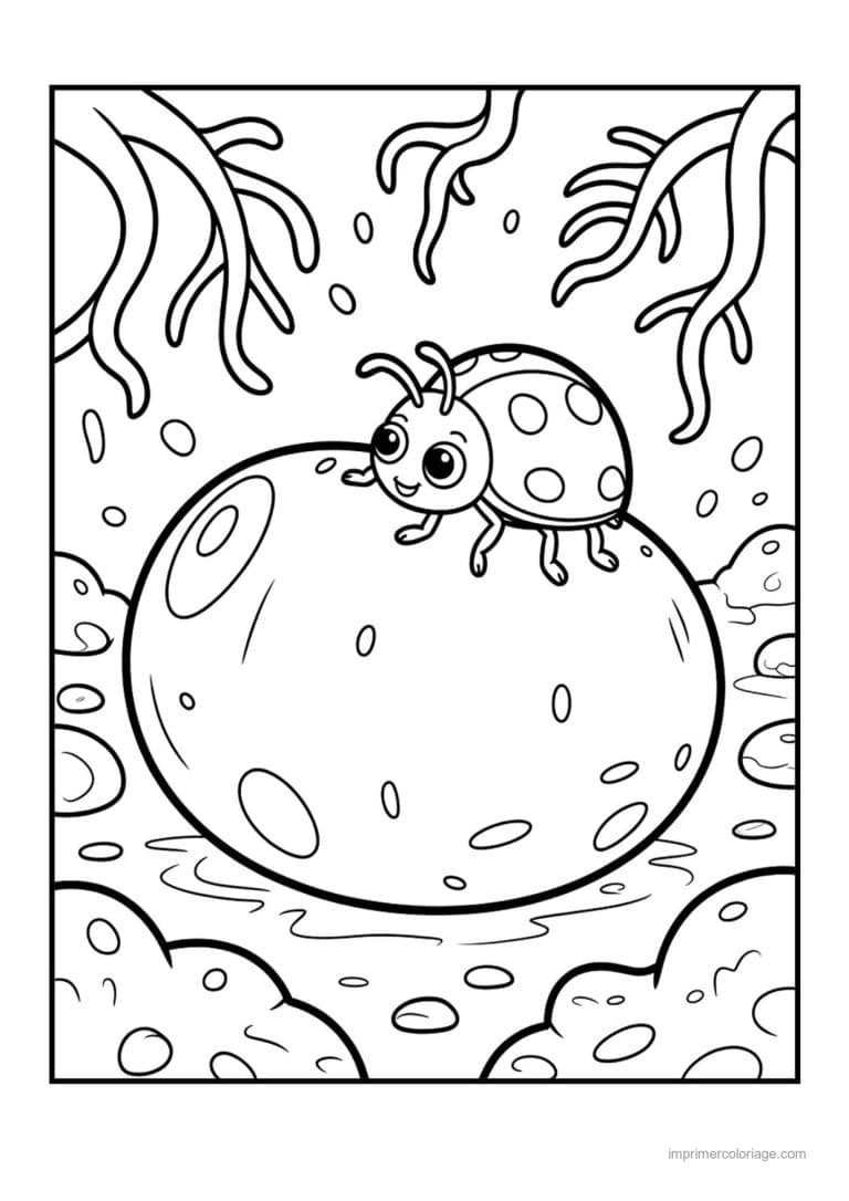 coloriage pomme de terre pomme de terre et cailloux - dessin gratuit &agrave; imprimer