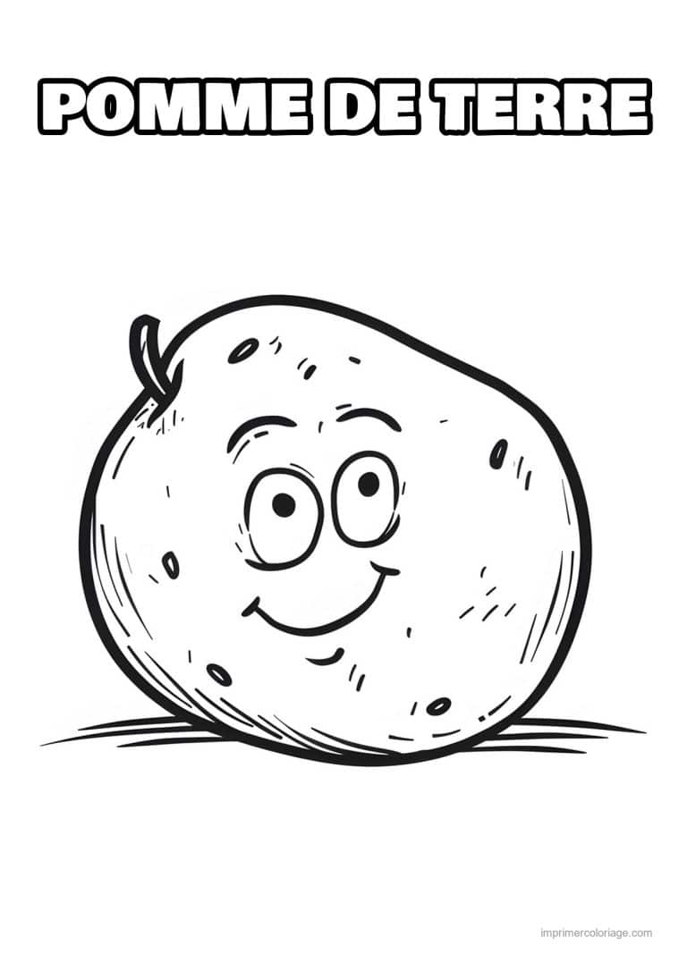 coloriage pomme de terre pomme de terre gravee 43 - dessin gratuit &agrave; imprimer