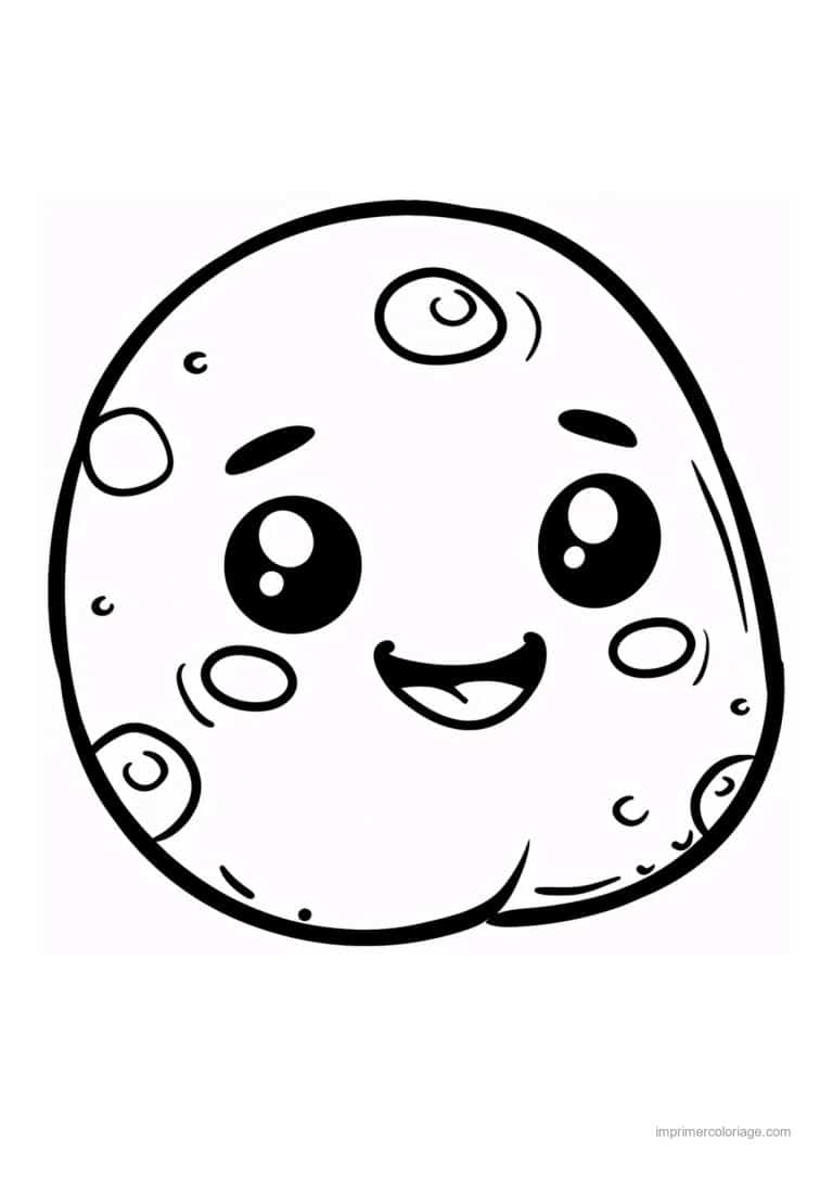 coloriage pomme de terre pomme de terre kawaii 224 - dessin gratuit &agrave; imprimer