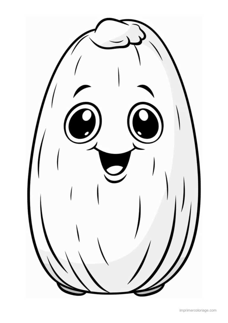 coloriage pomme de terre pomme de terre kawaii a la meche - dessin gratuit &agrave; imprimer