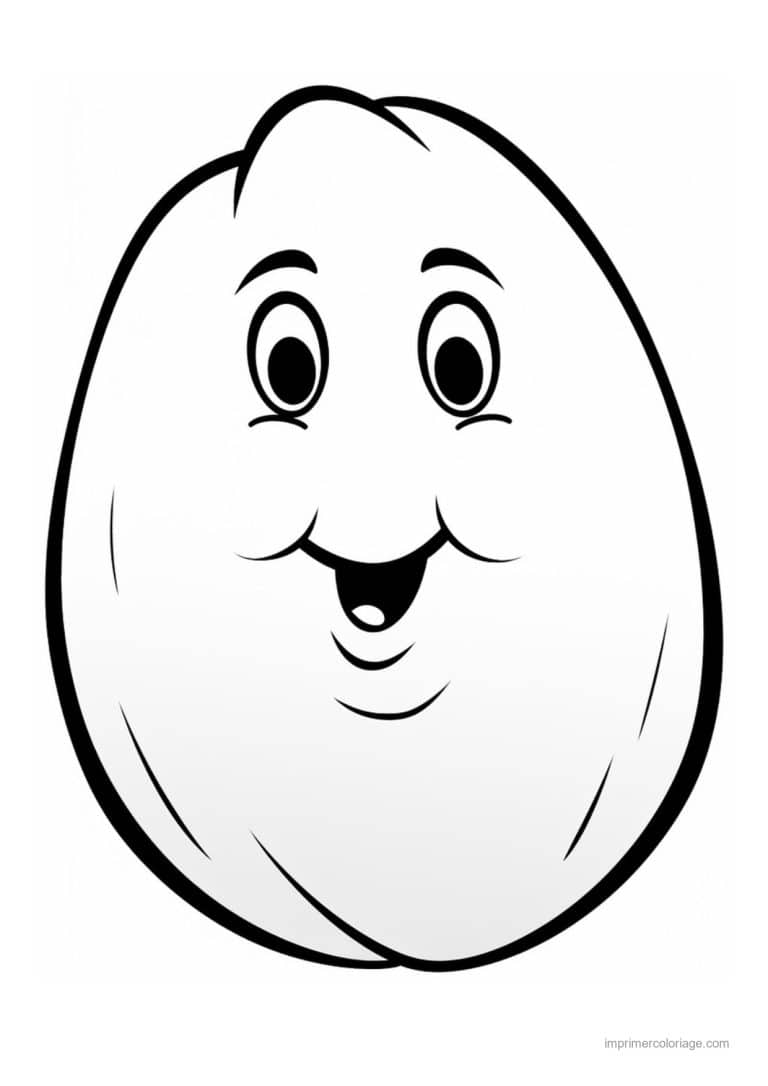 coloriage pomme de terre pomme de terre kawaii souriante - dessin gratuit &agrave; imprimer