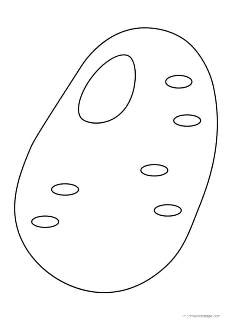 coloriage pomme de terre pomme de terre tachetee - dessin gratuit &agrave; imprimer
