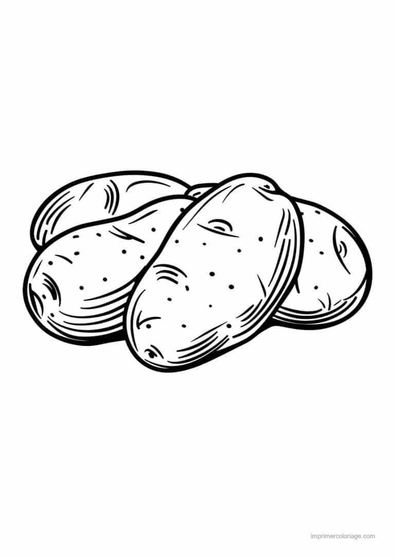 coloriage pomme de terre pommes de terre gravees 91 - dessin gratuit &agrave; imprimer