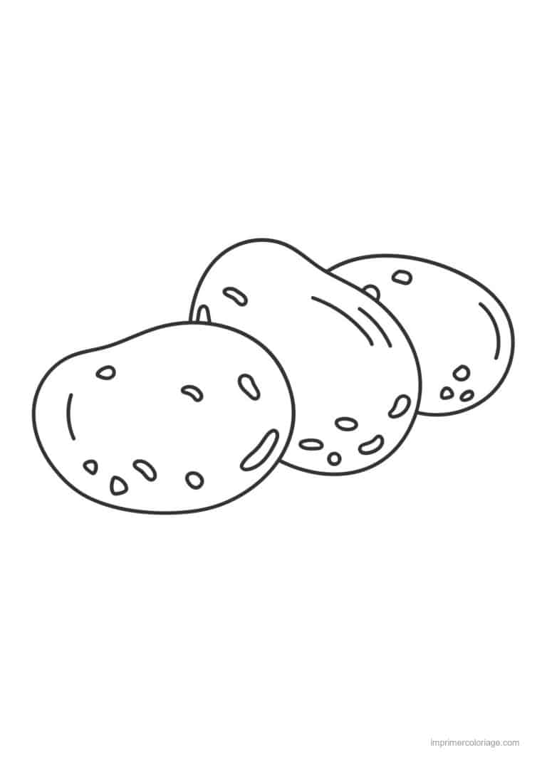 coloriage pomme de terre trois pommes de terre 2 - dessin gratuit &agrave; imprimer